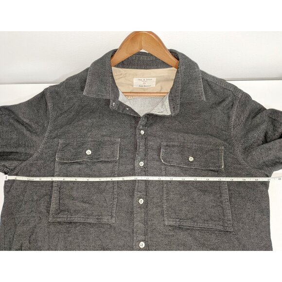 Rag & Bone Women's Roll Tab Button Front Shirt Gray XL - Picture 4 of 4